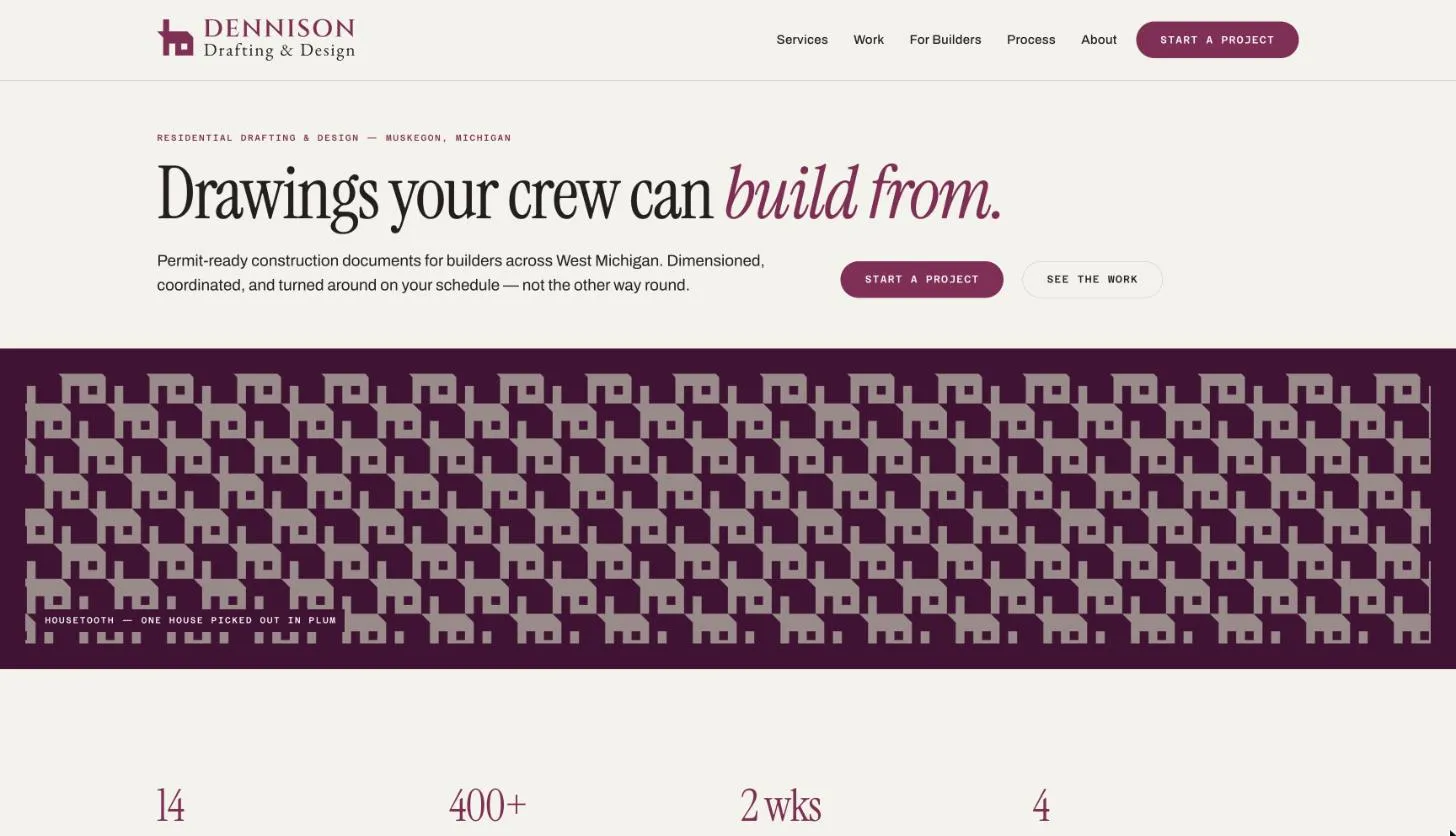 Dennison Drafting and Design homepage